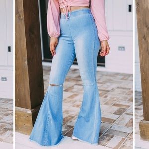 High rise flare jeans